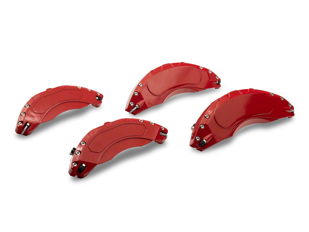 RedRock Jeep Gladiator Brake Caliper Covers; Red; Front and Rear