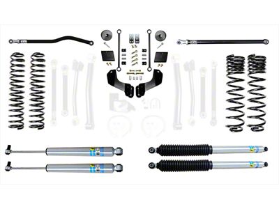 EVO Manufacturing 2.50-Inch Enforcer Stage 1 Overland Suspension Lift Kit with Bilstein Shocks, Front and Rear Track Bars (20-23 3.6L Jeep Gladiator JT, Excluding Mojave)