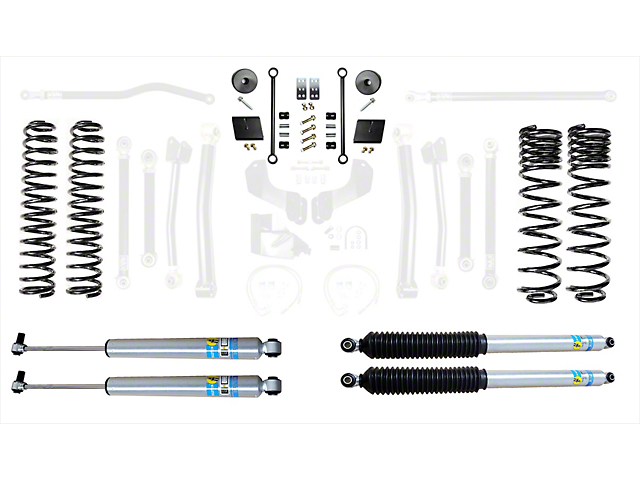 EVO Manufacturing 2.50-Inch Enforcer Stage 1 Suspension Lift Kit with Bilstein Shocks (20-23 3.6L Jeep Gladiator JT, Excluding Mojave)