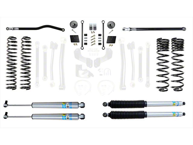 EVO Manufacturing 2.50-Inch Enforcer Stage 1 Suspension Lift Kit with Bilstein Shocks, Front and Rear Track Bars (20-24 3.6L Jeep Gladiator JT, Excluding Mojave)