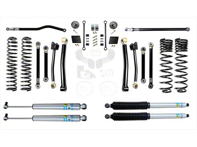 EVO Manufacturing 2.50-Inch Enforcer Stage 4 Suspension Lift Kit with Bilstein Shocks, Front and Rear Track Bars (20-24 3.6L Jeep Gladiator JT, Excluding Mojave)