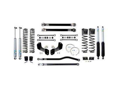 EVO Manufacturing 2.50-Inch Heavy Duty Enforcer Stage 2 Overland Suspension Lift Kit with Bilstein Shocks, Front and Rear Track Bars (20-24 3.6L Jeep Gladiator JT, Excluding Mojave)