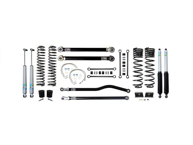 EVO Manufacturing 2.50-Inch Heavy Duty Enforcer Stage 2 Suspension Lift Kit with Bilstein Shocks, Front and Rear Track Bars (20-24 3.6L Jeep Gladiator JT, Excluding Mojave)