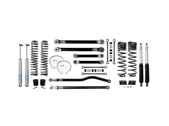 EVO Manufacturing 2.50-Inch Heavy Duty Enforcer Stage 3 Suspension Lift Kit with Bilstein Shocks, Front and Rear Track Bars (20-24 3.6L Jeep Gladiator JT, Excluding Mojave)