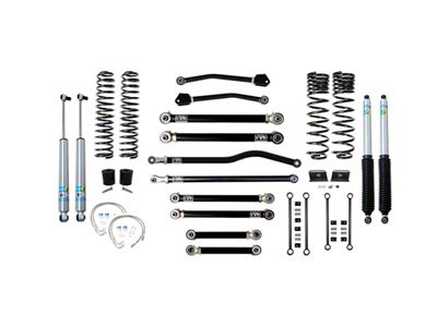EVO Manufacturing 2.50-Inch Heavy Duty Enforcer Stage 4 Suspension Lift Kit with Bilstein Shocks, Front and Rear Track Bars (20-24 3.6L Jeep Gladiator JT, Excluding Mojave)