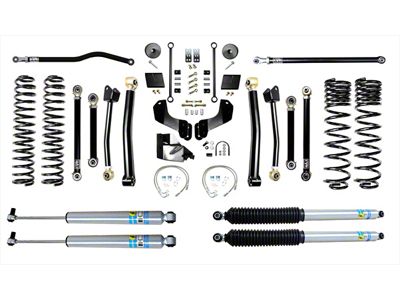 EVO Manufacturing 4.50-Inch Enforcer Stage 4 Overland Suspension Lift Kit with Bilstein Shocks, Front and Rear Track Bars (20-24 3.6L Jeep Gladiator JT, Excluding Mojave)