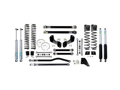 EVO Manufacturing 4.50-Inch Heavy Duty Enforcer Stage 3 Overland Suspension Lift Kit with Bilstein Shocks, Front and Rear Track Bars (20-24 3.6L Jeep Gladiator JT, Excluding Mojave)