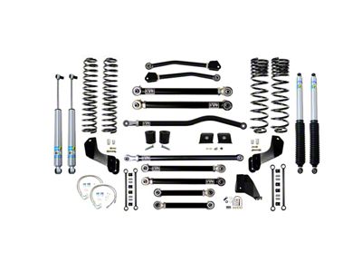 EVO Manufacturing 4.50-Inch Heavy Duty Enforcer Stage 4 Overland Suspension Lift Kit with Bilstein Shocks, Front and Rear Track Bars (20-24 3.6L Jeep Gladiator JT, Excluding Mojave)