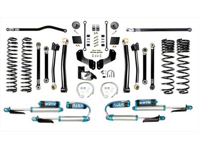 EVO Manufacturing 6.50-Inch Enforcer Stage 4 Overland Suspension Lift Kit with King 2.5 Shocks and Front and Rear Track Bars (20-24 3.6L Jeep Gladiator JT)