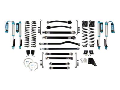 EVO Manufacturing 6.50-Inch Enforcer Stage 4 Suspension Lift Kit with King 2.5 Shocks with Compression Adjusters, Front and Rear Track Bars (20-24 3.6L Jeep Gladiator JT)