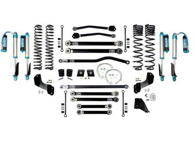 EVO Manufacturing 6.50-Inch Heavy Duty Stage 4 Overland Suspension Lift Kit with King 2.5 Shocks and Front and Rear Track Bars (20-23 3.6L Jeep Gladiator JT)