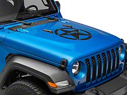 Jeep Licensed by RedRock Jeep Star Accent Decal; Gloss Black (20-24 Jeep Gladiator JT)