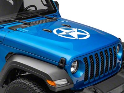 Jeep Licensed by RedRock Jeep Star Accent Decal; White (20-24 Jeep Gladiator JT)
