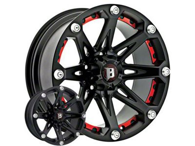 Ballistic Jester Flat Black Wheel; 17x9 (20-23 Jeep Gladiator JT)