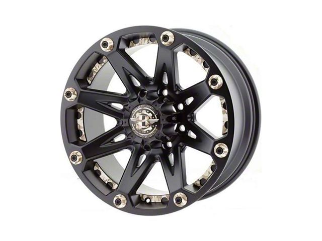 Ballistic Jester Flat Black with Camouflage Accents Wheel; 17x9 (20-24 Jeep Gladiator JT)