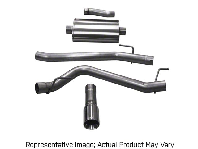 Corsa Performance Sport Single Exhaust System with American Flag Polished Tip; Side Exit (20-24 3.6L Jeep Gladiator JT)