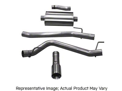 Corsa Performance Sport Single Exhaust System with American Flag Polished Tip; Side Exit (20-23 3.6L Jeep Gladiator JT)