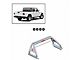 Classic Roll Bar with 5.30-Inch Black Round Flood LED Lights; Stainless Steel (20-24 Jeep Gladiator JT w/ Tonneau Cover)