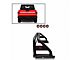 Classic Roll Bar with 5.30-Inch Red Round Flood LED Lights; Black (20-24 Jeep Gladiator JT w/ Tonneau Cover)