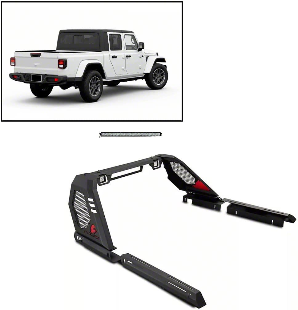 Jeep Gladiator Vigor Roll Bar with 40Inch LED Light Bar and Cube
