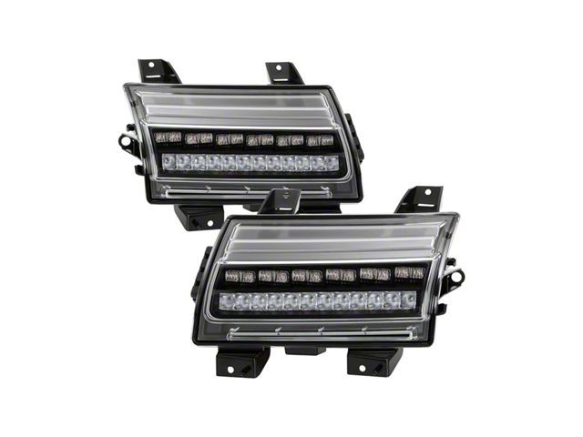 Full LED Side Marker Lights with Sequential Turn Signals; Black (20-24 Jeep Gladiator JT w/ Factory Halogen Light Package, Excluding Sport)