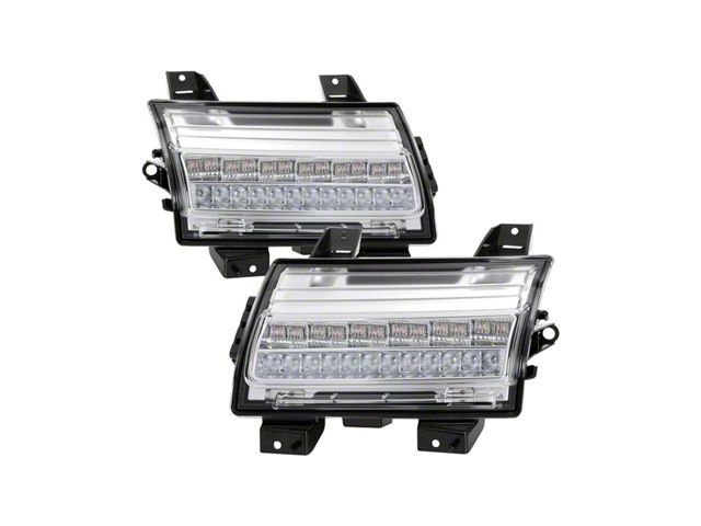Full LED Side Marker Lights with Sequential Turn Signals; Chrome (20-24 Jeep Gladiator JT w/ Factory Halogen Light Package, Excluding Sport)