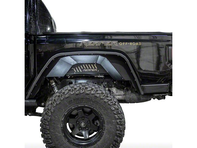 Reaper Off-Road Rear Fender Liners; Textured Black (20-24 Jeep Gladiator JT)