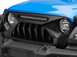 American Modified Demon Grille with LED Off-road Lights; Matte Black (20-23 Jeep Gladiator JT)