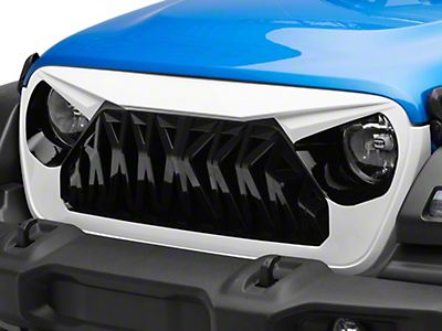 APS Compatible with 2018-2020 Jeep Wrangler JL Only Main Upper Stainless Steel Black Mesh Grille N19-H14467J 
