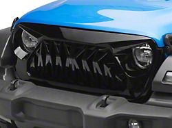 American Modified Shark Grille; Glossy Black (18-23 Jeep Wrangler JL)
