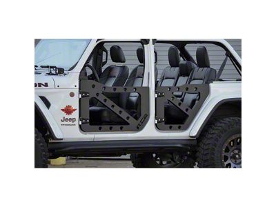 ACE Engineering Trail Doors; Rear Only; Texturized Black (20-24 Jeep Gladiator JT)