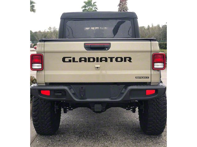 Gladiator Tailgate Letters; Gloss Black (20-24 Jeep Gladiator JT)
