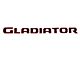 Gladiator Tailgate Letters; Gloss Black with Red Outline (20-24 Jeep Gladiator JT)