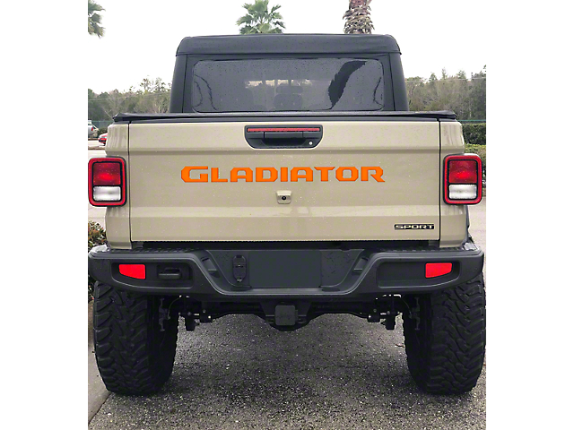 Gladiator Tailgate Letters; Gloss Orange (20-23 Jeep Gladiator JT)