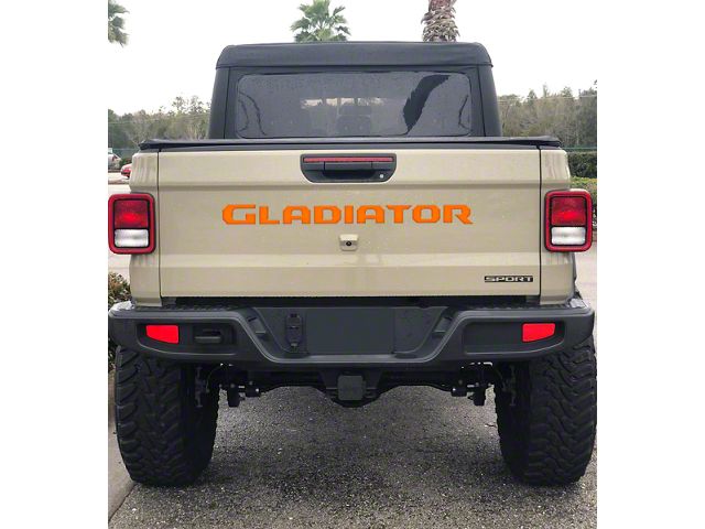 Gladiator Tailgate Letters; Gloss Orange (20-24 Jeep Gladiator JT)