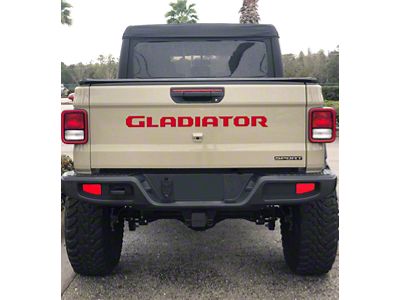 Gladiator Tailgate Letters; Gloss Red (20-24 Jeep Gladiator JT)