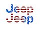 Jeep Fender Emblem Letter Overlays; American Flag (20-24 Jeep Gladiator JT)