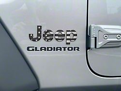 Jeep Fender Emblem Letter Overlays; Black and Silver American Flag (20-24 Jeep Gladiator JT)