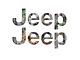 Jeep Fender Emblem Letter Overlays; Camouflage (20-24 Jeep Gladiator JT)