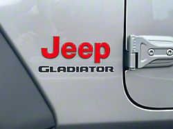 Jeep Fender Emblem Letter Overlays; Gloss Red (20-24 Jeep Gladiator JT)