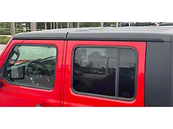 Side Roof Accent Trim; Raw Carbon Fiber (20-23 Jeep Gladiator JT)