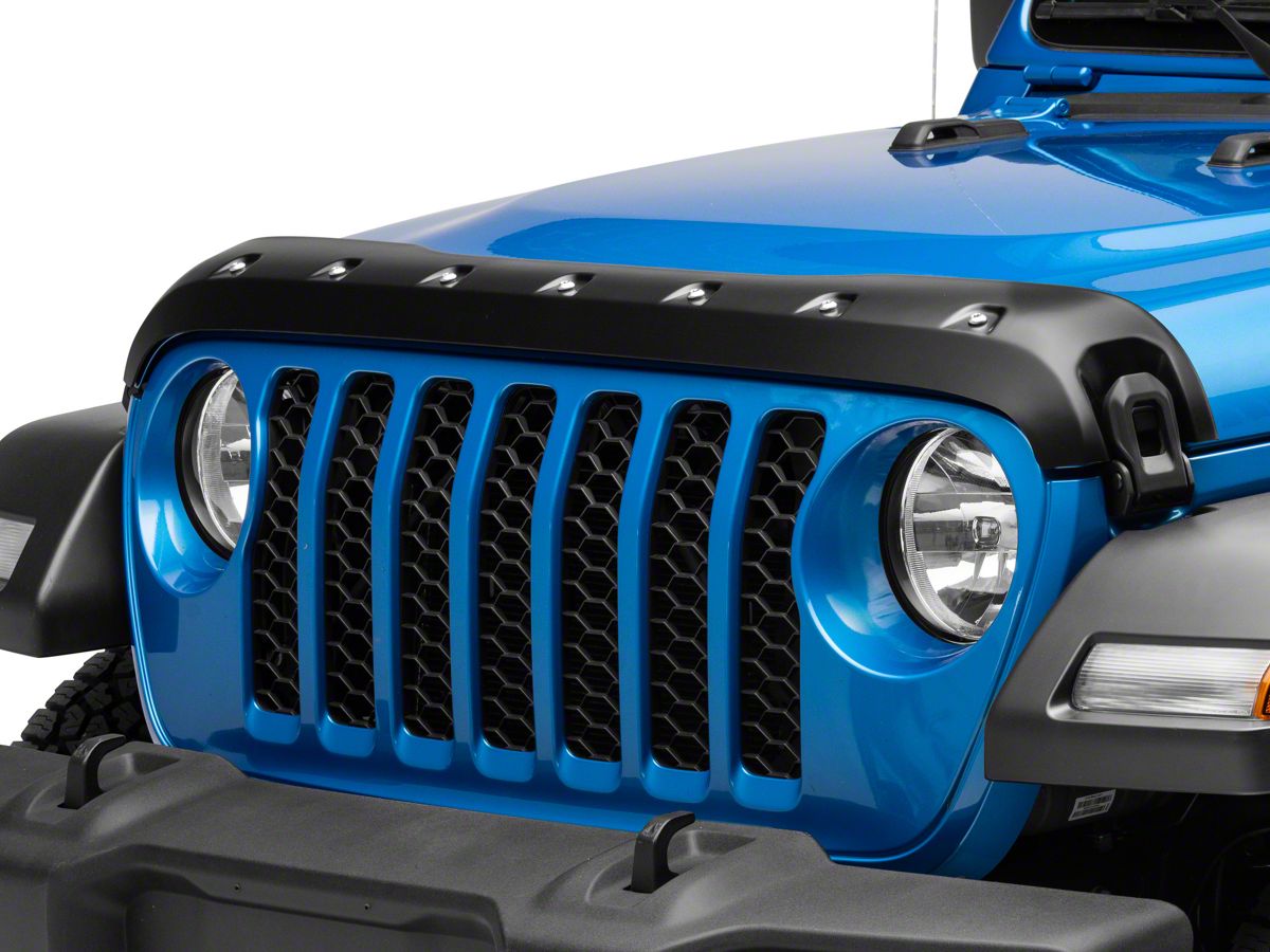 Jeep Gladiator Premium Bolt-On Look Hood Deflector; Smooth (20-23 Jeep  Gladiator JT, Excluding Mojave) - Free Shipping