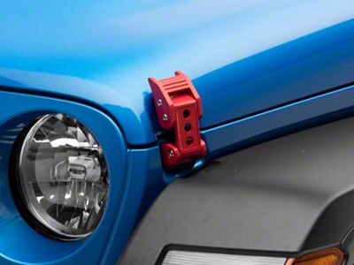 RedRock Hood Latches; Red (20-23 Jeep Gladiator JT)