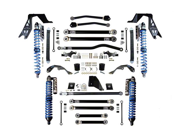 EVO Manufacturing 3 to 5-Inch Enforcer PRO Stage 4 Suspension Lift Kit with King Compression Adjuster Coil-Overs (20-24 3.6L Jeep Gladiator JT)