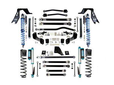 EVO Manufacturing 4.50-Inch Fusion Suspension Lift Kit with King Compression Adjuster Coil-Overs (20-24 3.6L Jeep Gladiator JT)