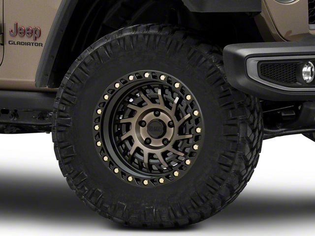 Black Rhino Shredder Matte Black with Machined Dark Tint Wheel; 17x9 (20-24 Jeep Gladiator JT)