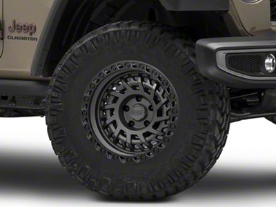 Black Rhino Shredder Matte Gunmetal Wheel; 17x9 (20-24 Jeep Gladiator JT)