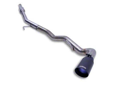 Carven Exhaust Over-Axle Dump Single Exhaust System with Black Tip; Side Exit (20-24 3.6L Jeep Gladiator JT)