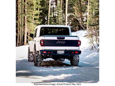 Topographic Map Tailgate Wrap Graphic; Black with Purple Outline (20-24 Jeep Gladiator JT)