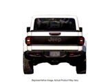 Tailgate Wrap Graphic; Matte Black with Red Outline (20-24 Jeep Gladiator JT)